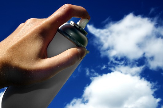 Spray In Sky & Creat Clouds
